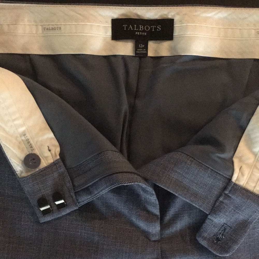 Talbots suit Blazer size 14 p slacks size 12 p. Worn once perfect condition.